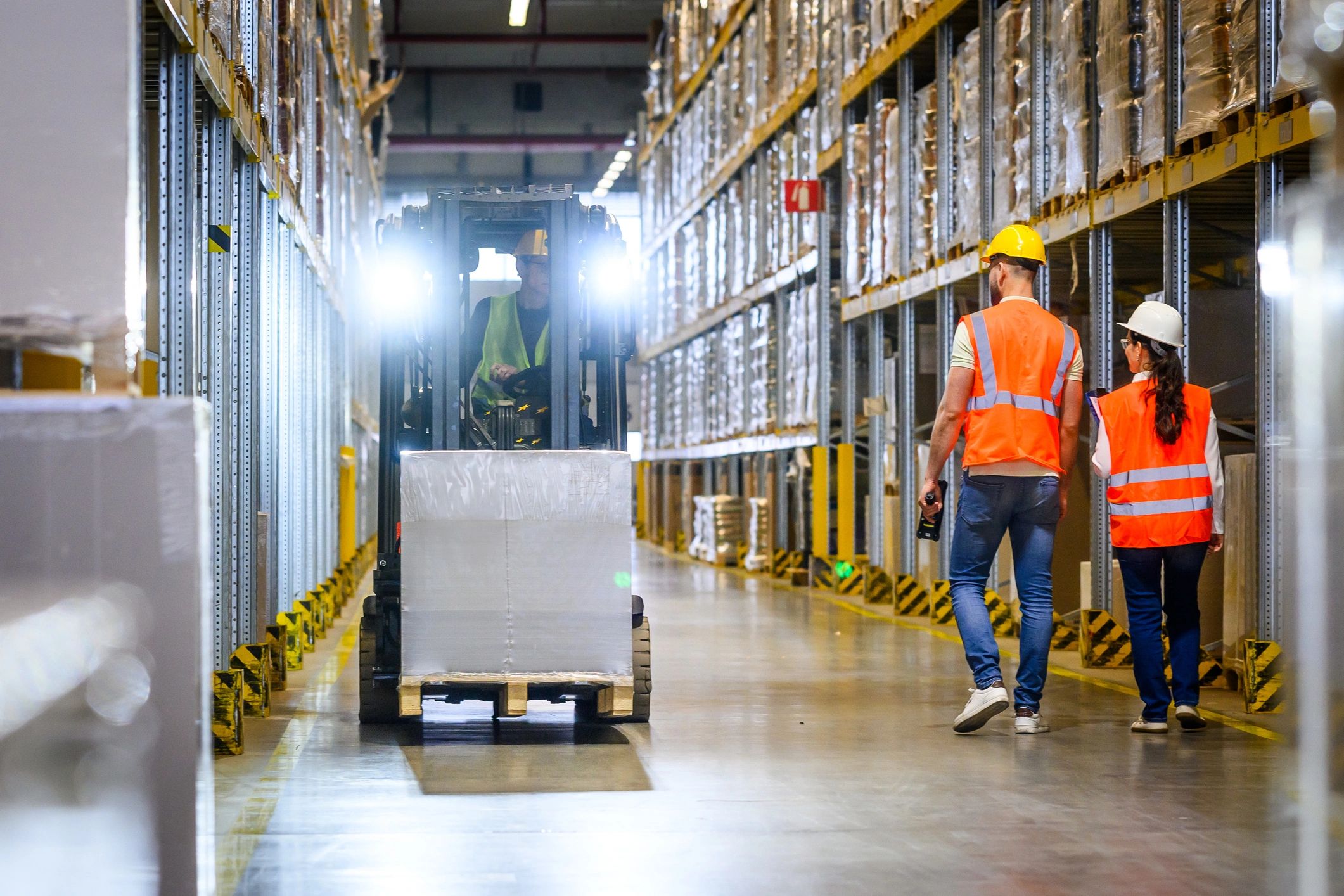 Warehouse and logistics team supporting procurement operations